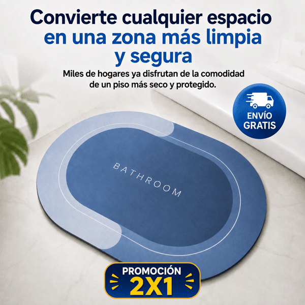 Alfombra De Baño Antideslizante 2x1